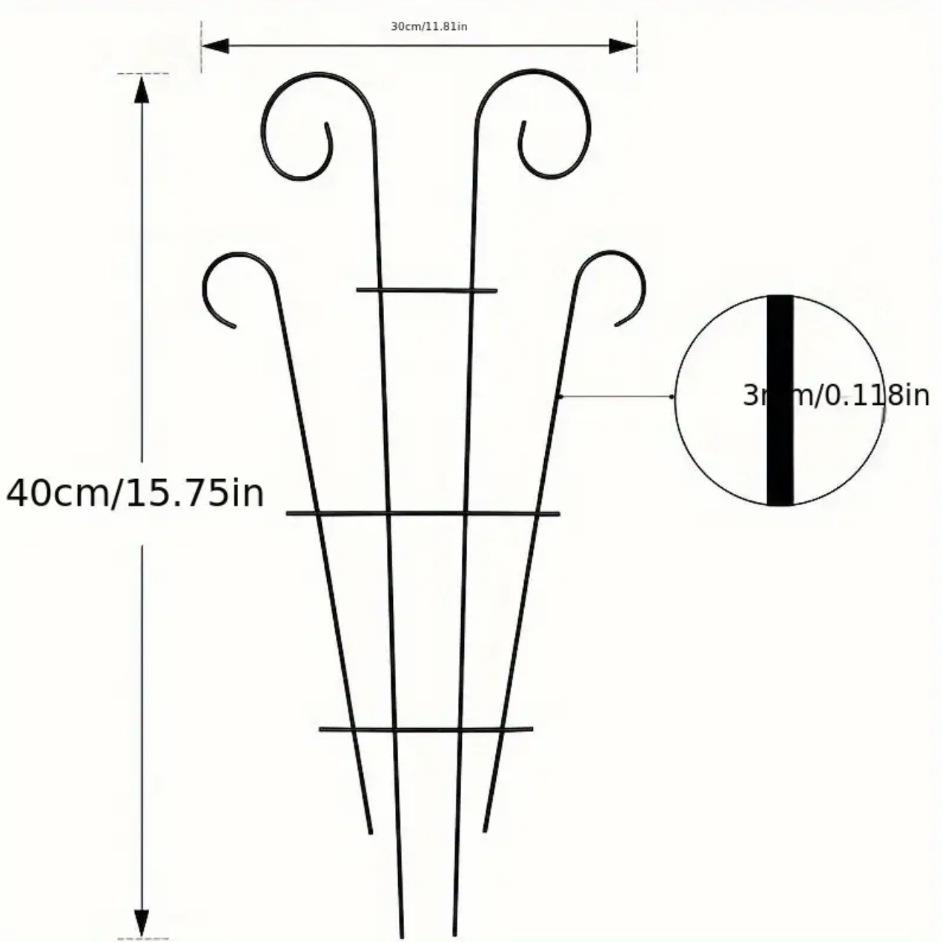 金属植物架 装饰性攀缘植物笼室内和室外花园使用，花园植物支架