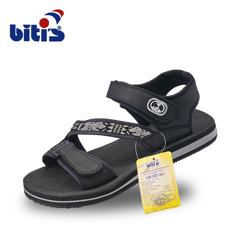 VIETNAM BINH TIEN MENS SANDALS CLASSIC BITIS SUMMER BEACH SHOES RUBBER ANTI-SLIP WADING VELCRO SANDALS