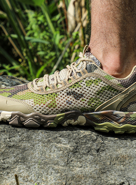 悍途户外迷彩登山鞋男夏季透气防滑耐磨行山鞋爬山溯溪两栖徒步鞋