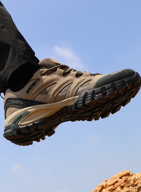 悍途登山鞋男防泼水防滑耐磨春秋低帮运动爬山鞋越野户外徒步鞋男