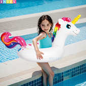 INTEX儿童游泳圈充气坐圈宝宝男童女童2岁3岁4岁5岁6岁以上独角兽