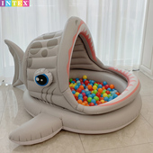 儿童海洋球池充气城堡婴儿游泳池围栏室内波波池家用宝宝玩具鲨鱼