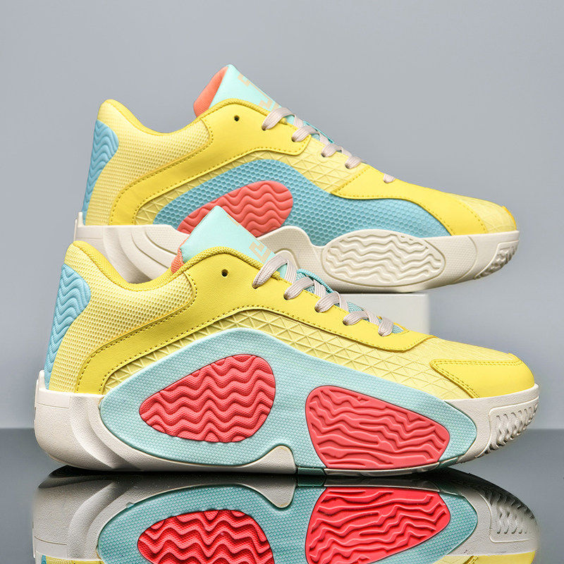 篮球鞋男鞋秋冬季实战防滑篮球鞋子青少年运动鞋白色学生大童鞋子