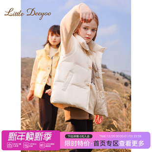 2025秋冬儿童马夹背心外穿90白鸭绒 女童羽绒马甲轻薄款 特价