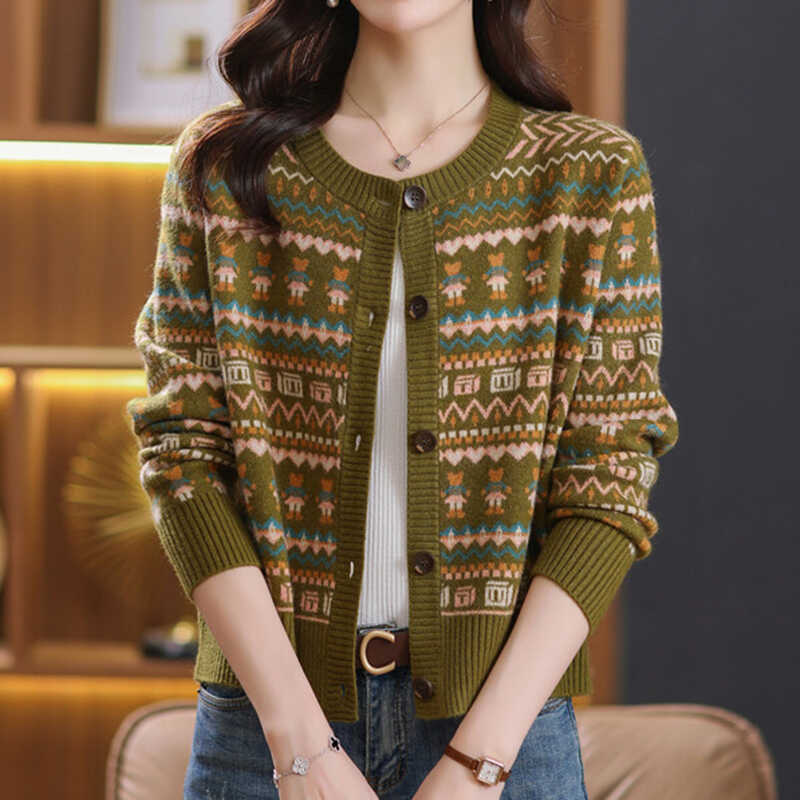 短款提花大码女士打底上衣圆领