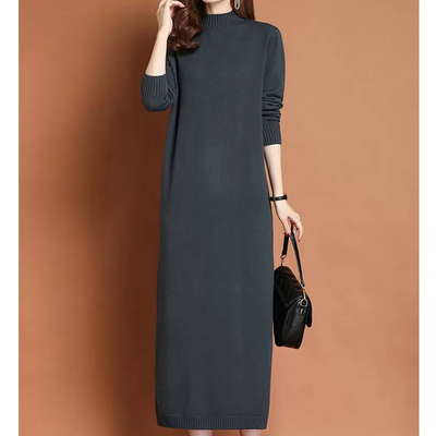 女士长款毛衣羊毛衫大码连衣裙