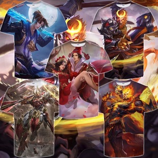 王者荣耀孙悟空大圣娶亲游戏衣服男女短袖t恤夏学生青少年cos上衣