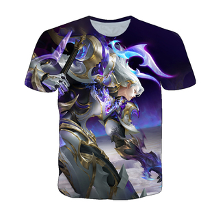 王者荣耀凯银白咏叹调游戏衣服男女夏装短袖t恤学生青少年cos上衣