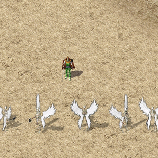 特价热卖 传奇道士召唤骷髅 白色身体 带天使翅膀 设计源文件素材