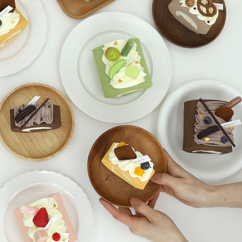 仿真水果草莓卷 甜品模型 橱窗假蛋糕展示 美食摄影道具奶油蛋糕