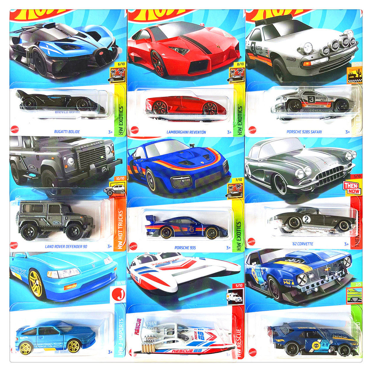HOTWHEELS 핫휠 합금 스포츠카 2023NMLKJHG 배치 스피드마스터 포르쉐 아우디 부가티