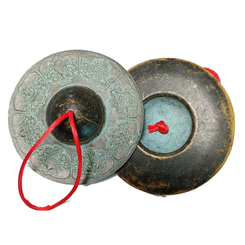 90毫米小铜擦钹响铜老式饶金属工艺品仿古乐器