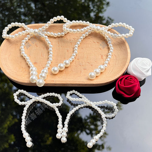 黛喜花束蛋糕仿珍珠蝴蝶结配饰