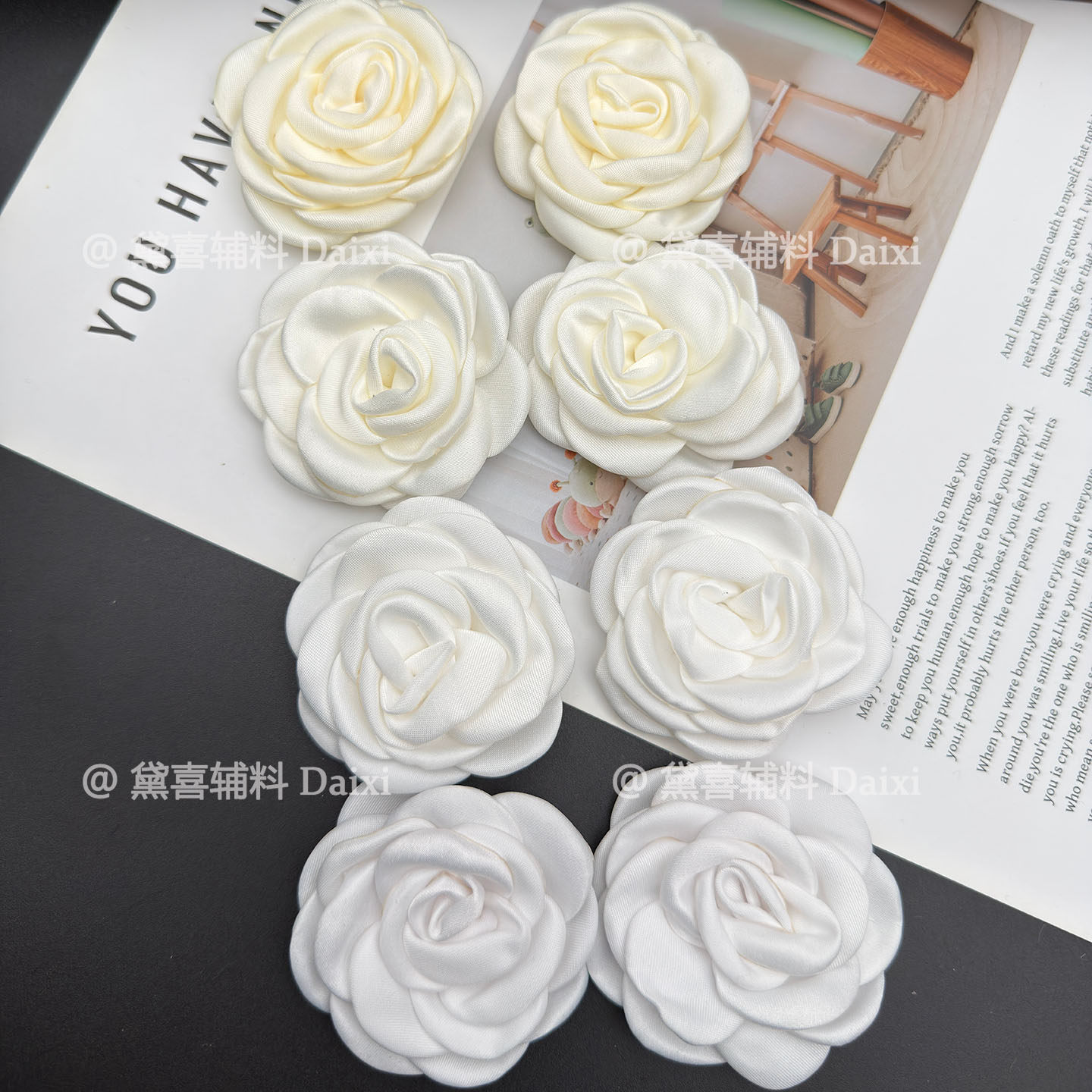 白色小香风山茶花DIY服装补丁西装裙子胸针发饰发夹鞋帽装饰辅料,居家布艺,珠子/钻饰/花朵等配饰,淘宝优惠券,粉丝福利购,淘宝优惠卷