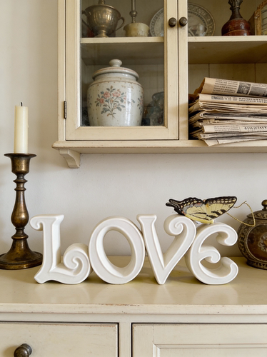 立体字母摆件陶瓷摆件love字母玄关装饰摆件花园装饰摆件Love