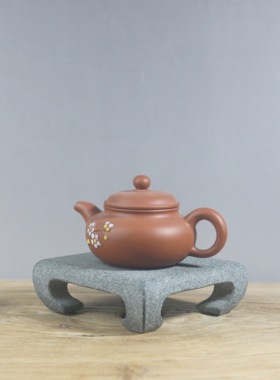 天然青石四方壶承底座整石雕刻干泡台茶盘玄关禅房办公室装饰摆件