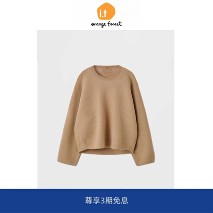 it :orange forest标准版型圆领羊毛毛衣针织衫套头2025冬季新品