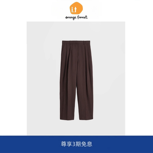 阔腿西裤 forest通勤长裤 女2025年秋季 新款 子 老钱风裤 orange