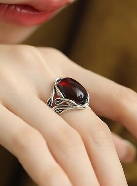 复古国风轻奢小众开口戒指女