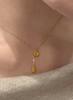 「平安顺遂」新中式复古金色平安