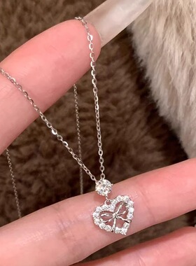 韩系精致闪钻蝴蝶结轻奢爱心