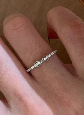 韩系简约ins排钻八字蝴蝶结极细