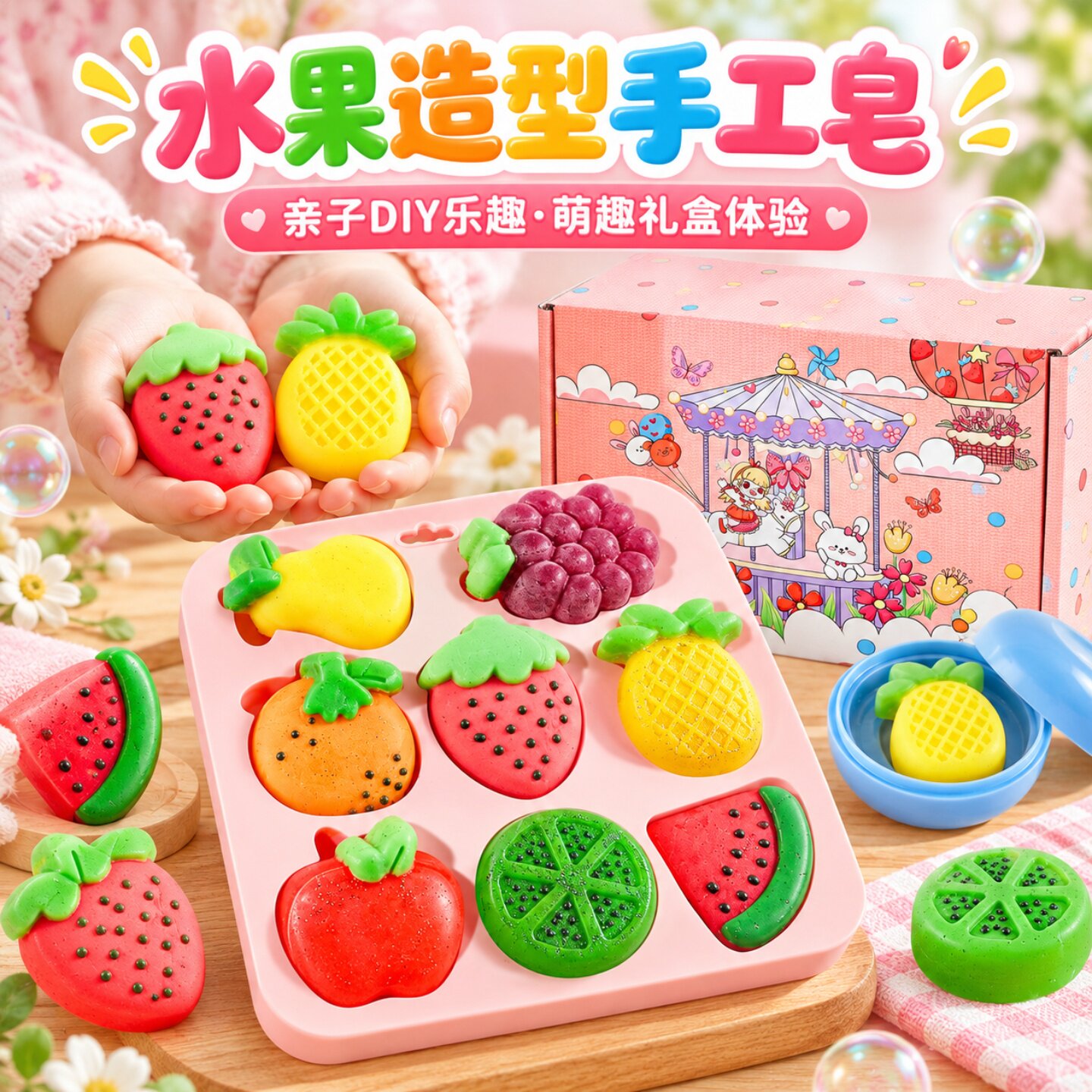 创意制作手工皂女孩子的生日礼物