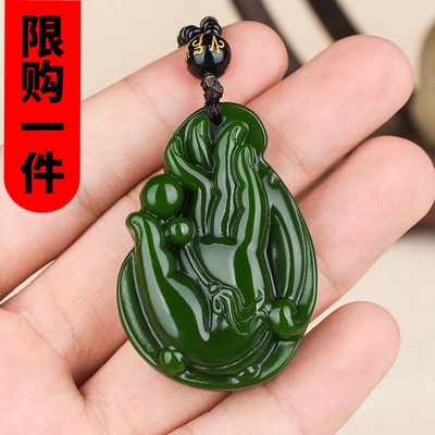 招财挂件吊坠掌上明珠新疆和田玉
