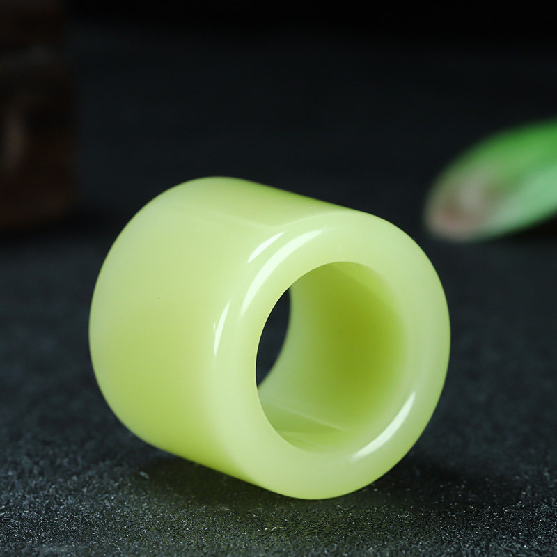 新疆和田玉黄口料扳指男士玉扳指玉戒指若羌黄口男款大扳指玉指环