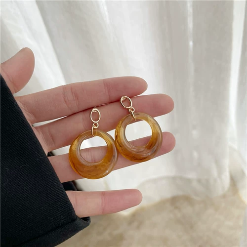 Акриловые ретро серьги, клипсы, без проколов ушей