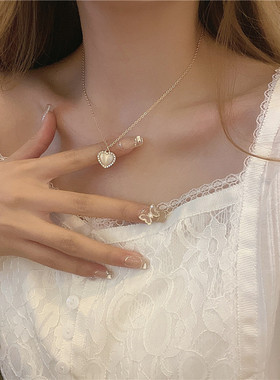 爱心2023年新款小众设计感锁骨链