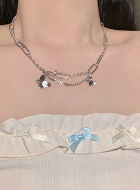 甜酷蝴蝶项链颈链锁骨链