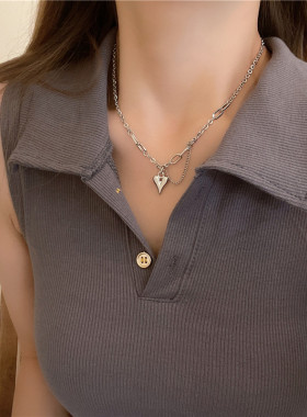 爱心小众设计感嘻哈风百搭锁骨链