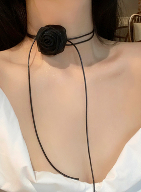 纯欲氛围感花朵项链颈链锁骨链