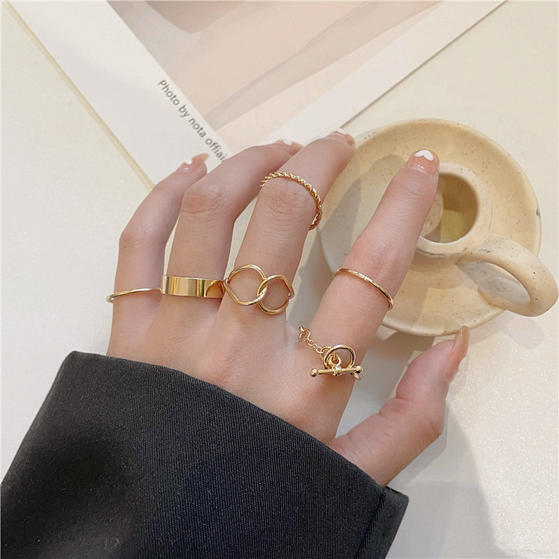 六件套个性戒指女组合食指简约