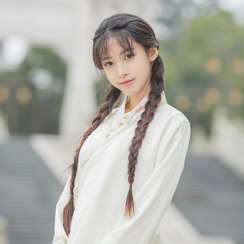 2017年秋冬新款原创手绘汉服汉元素改良打底中衣中国风女装复古