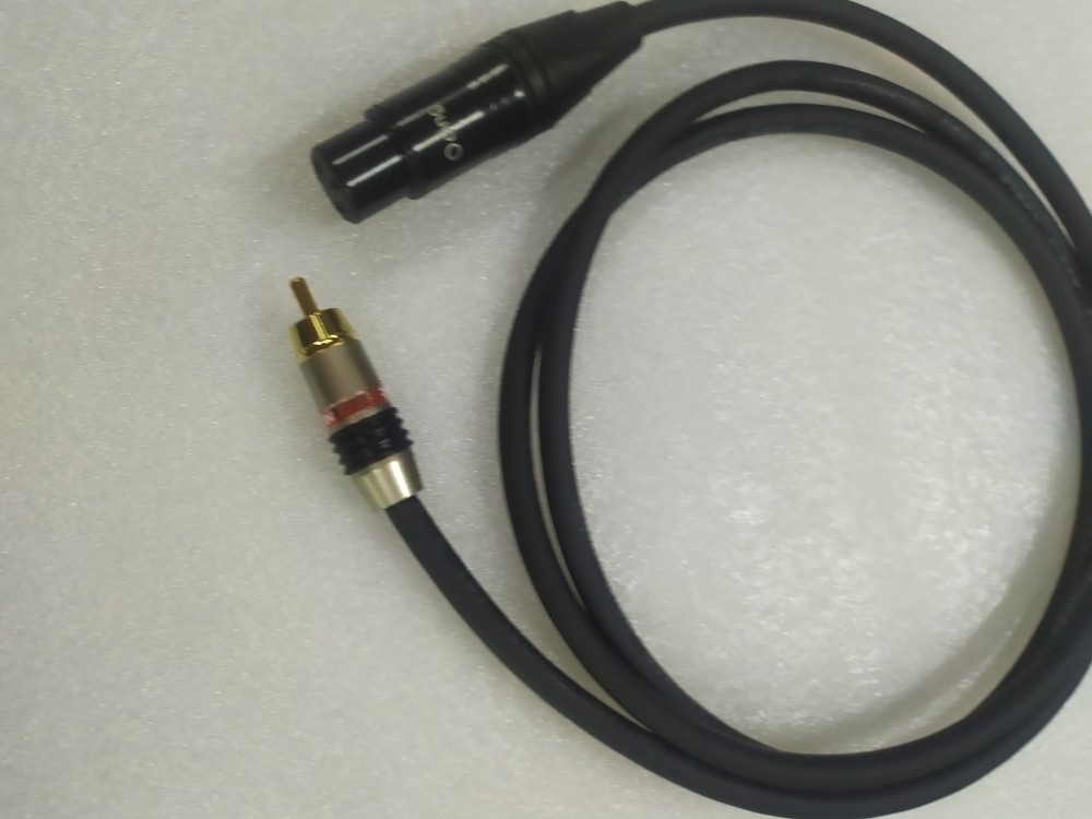 专业diy音频线rca莲花头转双卡侬