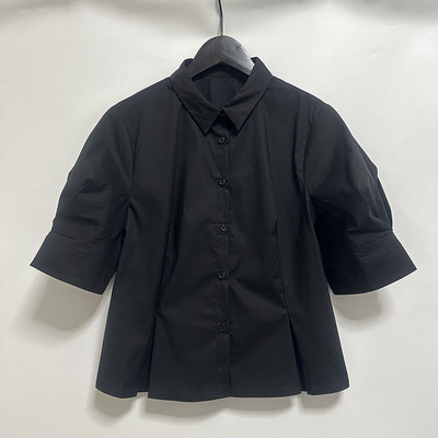 圣迪家短款翻领中袖衬衫