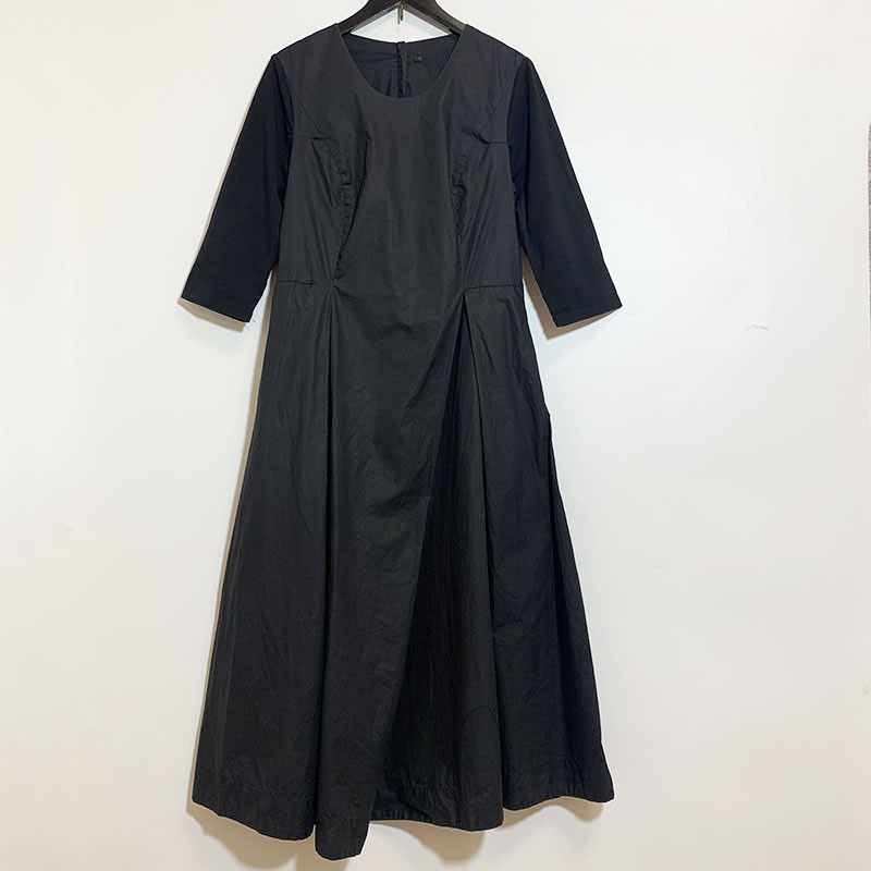 休闲棉质纯色连衣裙特价清仓