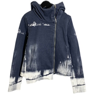 圣迪家女式 晕染牛仔棉连帽外套上衣清仓2240