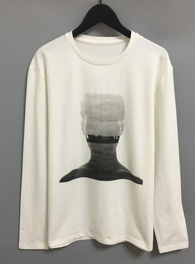 圣迪系列男式人头像休闲厚款棉料圆领T恤0220