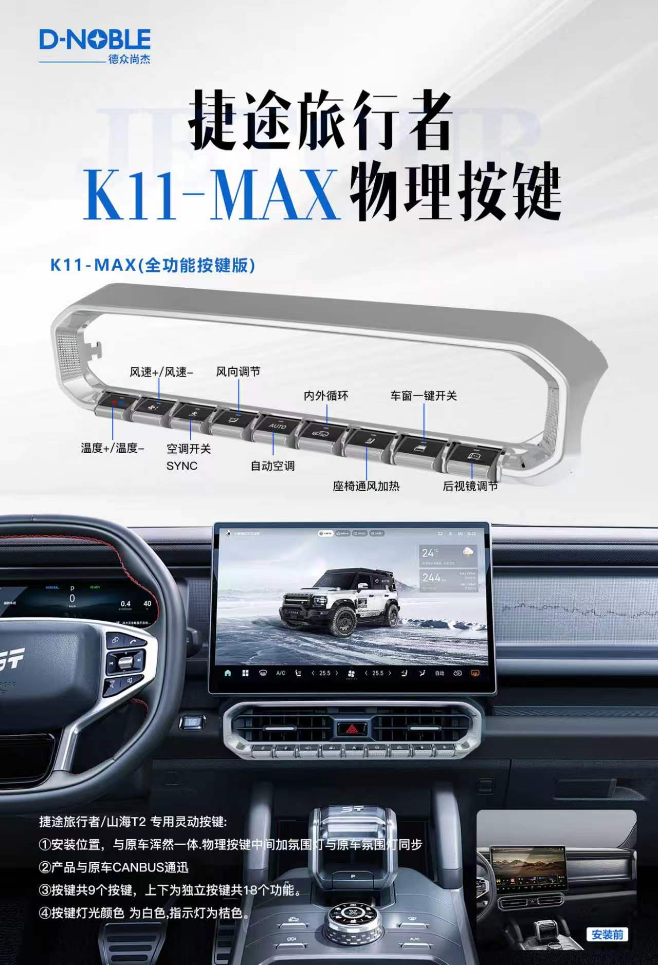 thumbnail for 23-25 Models of Jietu Traveler/Shanhai T2 Add Physical Button Functions at Will
