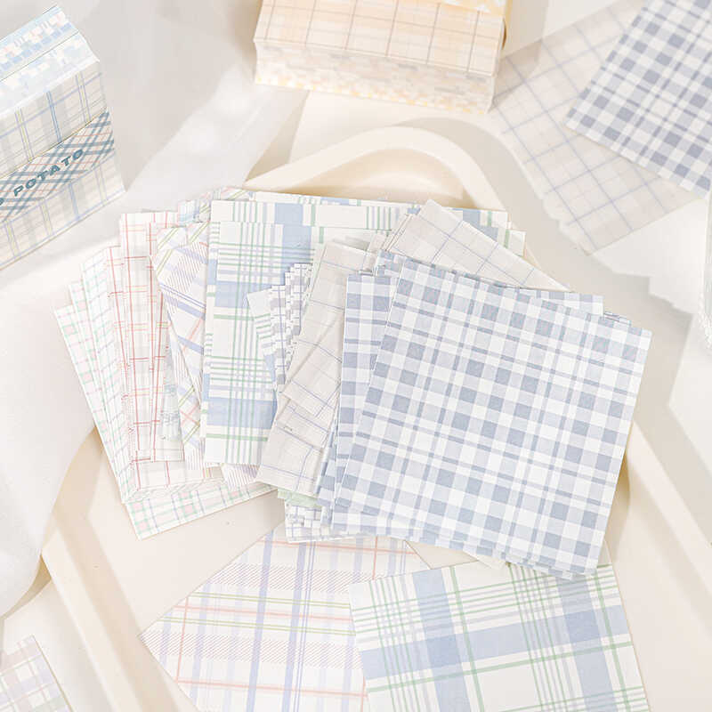 100张无粘性不重复盐系ins风分装