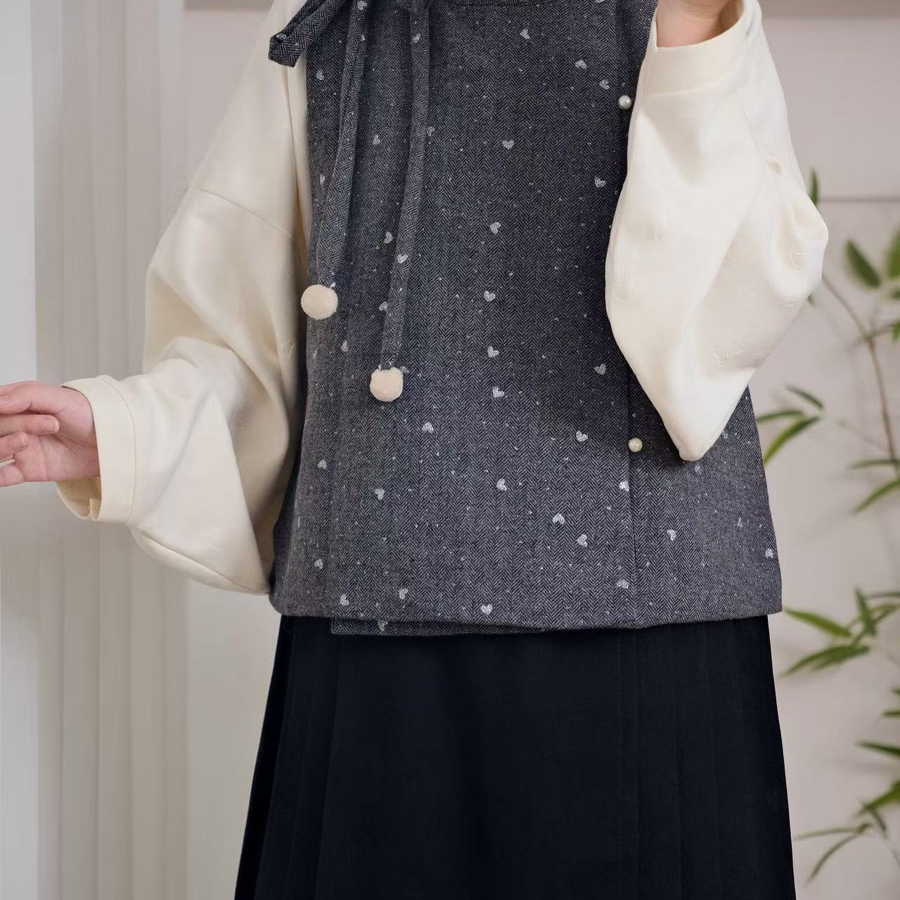 慕时汉元素圆领新中式日常秋冬款