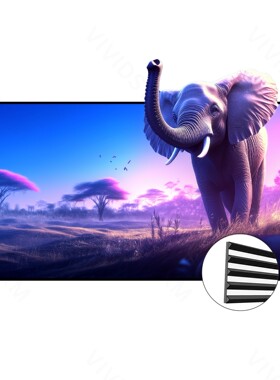 VIVIDSTORM 光御中长焦黑栅抗光幕布 客厅家用高清4K投影仪投影幕布 超窄边壁挂画框幕 100寸120寸挂墙框架幕