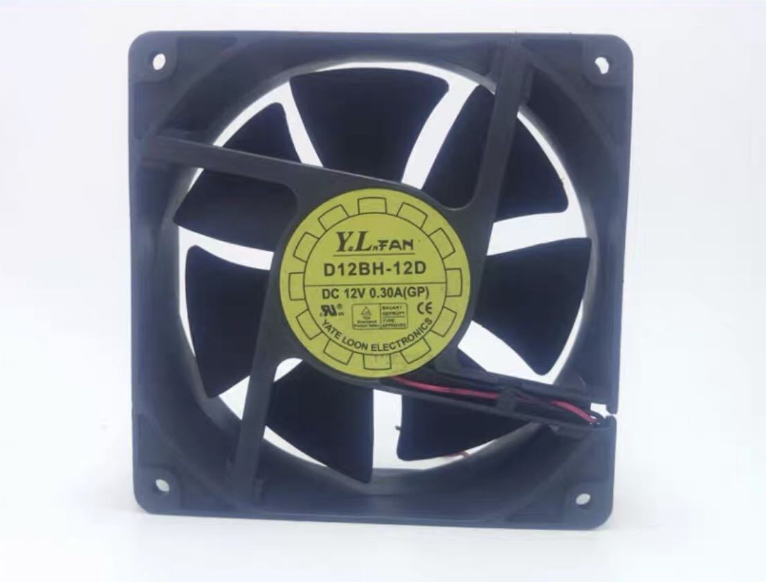 YATE L00N D12BH-12D DC12V 0.30A 12CM 变频器 散热风扇
