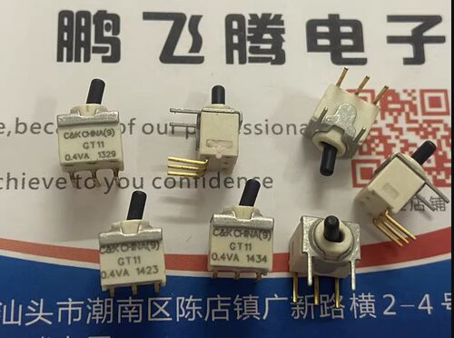 美国C&K GT11MABE 超小型钮子拨动开关5脚2档弯脚卧式 耐高温阻燃