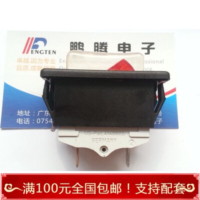 德国E-T-A 41-11-P10 大电流船型开关 56*27MM 2脚2档 250V15A