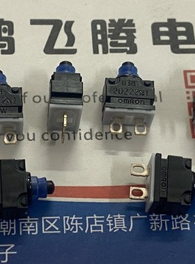 进口原装OMROM D2GW静音防水汽车门锁微动开关2脚 超小型防水开关