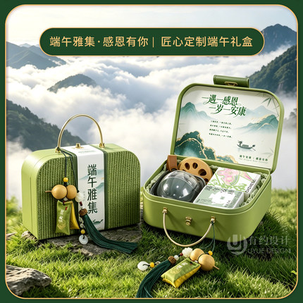 端午节轻奢手提行李箱礼品盒员工伴手礼定制收纳创意礼盒